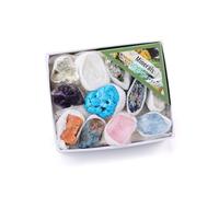 JSDDE Mineral Rock Variety Tumbled Crystals Rough Gemstone Meteorite Fragment Healing Crystal Stone for Meditation Crystal Collection Christmas Gifts