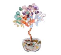 JSDDE Mini Crystal Tree Gifts 7 Chakra Crystals Stone Tree Home Decor Gemstone Tree for Positive Energy Fengshui Tree House Warming Gift