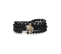 JSDDE Natural Crystal Tree Life Necklace 108 Mala Prayer Beads Wrap Bracelet Healing Crystal Gemstone Necklaces Jewelry for Women Men Yoga Meditation