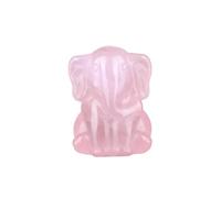 JSDDE Natural Rose Quartz Crystal Elephant Figurine Healing Crystals Stone Elephant Ornament Statue Gemstone Lucky Elephants Gifts for Women Home Desk Decoration