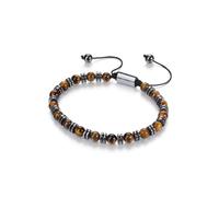 JSDDE Tiger Eye Crystal Adjustable Beaded Bracelets, Healing Bracelets for Men Gemstone Bracelet Gift for Mens Boy Birthday Fathers Day