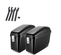 JSDHFQ Motorcycle Universal Saddle Bags Side Boxs Luggage Tank Hard Case for Harley Softail Slim Road Star W Taillight