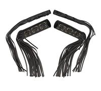 JSDHFQ Universal Motorcycle Fringe Grips Cover Leather Handlebar Hand Grips Tassel Cuffs Brake Lever Cover For H&arley Cruiser Custom Decoration