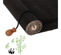 JSDMBD Made To Measure Blinds Bamboo Blinds For Windows Outdoor Blinds Handwoven Easy To Install Suitable For Indoor And Outdoor Use A+black
