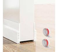 Jsdoin 2 Pack Draft Excluder for Doors, Self Adhesive Door Draft Excluder Soundproof Weather Proof Draught Excluder for Doors,Door Seal for Energy Saving 2" W x 39" L White
