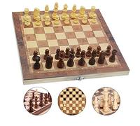 Jsdoin 3 in 1 Magnetic Chess Set - 12"x12",Wooden Travel Folding/Portable Chess Kit Cardboard Games for Kids, Adults, Boys, Girls, Family(29cm×29cm)