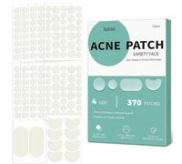 Jsdoin 370Count Pimple Patches for Face, Hydrocolloid Acne Patch Bulk, Acne Stickers for Covering Cheeks, Forehead, Chin Blemishes Zit Breakouts for All Skin Types (Dots, Strip, Contoured 4 Sizes)