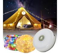 Jsdoin Camping Fairy Lights, Rollable, 10m 4-in-1 Outdoor