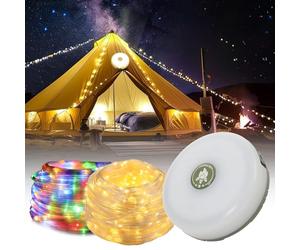 Jsdoin Camping Fairy Lights, Rollable, 10m 4-in-1 Outdoor Fairy Light with 5 Lighting Modes, LED 30s Recovery, USB Charge, Waterproof, Portable Roll-Up Camping Fairy Lights
