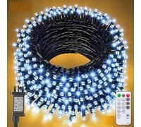 Jsdoin Christmas Tree Lights Plug in,40m 400 LED Outdoor Fairy Light Mains Powered, Waterproof Cool White String Light with Remote/8 Modes/Timer for Outside Indoor Garden Bedroom Decorations