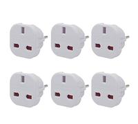 Jsdoin EU Travel Adapter pack of 6, UK to European Plug Adapter, Europe Converter Type C, E, F for Spain, France, Italy, Portugal, Germany, Netherlands, Greece, Poland, Turkey and More