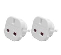 Jsdoin EU Travel Adapter, UK to European Plug Adapter, Europe Converter Type C, E, F for Spain, Italy, Portugal, Germany, Netherlands, Greece, Poland, Turkey and More(pack2)