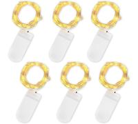 Jsdoin Fairy Lights, 6 Pack 2m 20 Led Battery Operated String Lights Copper Wir