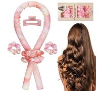 Jsdoin Hair Curlers, Hair Curler Heatless Curl Set Heatless Curls Large Hair Curlers DIY Hairstyle Hair Curler 1 unit and Silk Scrunchie 2 units 1 Hairpin