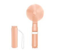 Jsdoin Hand Held Fan, Portable Handheld Fan with 3 Speeds, USB Rechargeable Foldable Travel Fan with Power Bank Desktop Fans with Lanyard for Home Travel Office Outdoor (Pink)