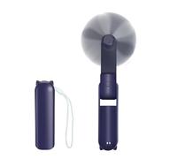 Jsdoin Hand Held Fan, Portable Handheld Fan with 3 Speeds, USB Rechargeable Foldable Travel Fan with Power Bank Desktop Fans with Lanyard for Home Travel Office Outdoor(Blue)