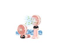 Jsdoin Hand Held Fan,Portable Handheld USB Rechargeable Fans with 5 Speeds,Battery Operated Mini Fan Foldable Desk Desktop Fans with LED Display for H