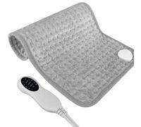 Jsdoin Heating pad, Electric Heat Pad with Automatic Switch-Off and 10 Temperature Levels Heating pad for Back Neck Shoulder Belly Heating Technology - Machine Washable-Gray(30x60cm