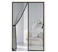 Jsdoin Magnetic Screen Doors Magnetic Door Curtains Fly Screen Anti Mosquito Mesh Curtain with Powerful Magnets and Full Frame Magic Tape Up to 90 cm x 210 cm / 35.4" x 82.6\