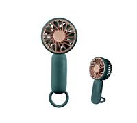 Jsdoin Mini Handheld Fan, Powerful Desk Fan with Buckle, Cute Design 3 Speed Personal Small Portable, Lightweight Makeup Rechargeable USB Fan for Stylish Girl Women Men Indoor Outdoor (Green)