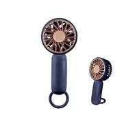 Jsdoin Mini Handheld Fan, Powerful Desk Fan with Buckle, Cute Design 3 Speed Personal Small Portable, Lightweight Makeup Rechargeable USB Fan for Stylish Girl Women Men Indoor Outdoor (Blue)