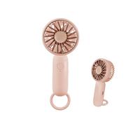 Jsdoin Mini Handheld Fan, Powerful Desk Fan with Buckle, Cute Design 3 Speed Personal Small Portable, Lightweight Makeup Rechargeable USB Fan for Stylish Girl Women Men Indoor Outdoor (Pink)