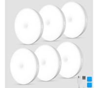 Jsdoin Motion Sensor Lights Indoor, Pack of 6 Wireless LED