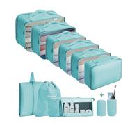 Jsdoin Packing Cubes for Suitcase,11 PCS Travel Luggage Packing Cubes for Backpack, Waterproof Essentials Suitcase Organiser Bags, Travel Accessories (Blue)