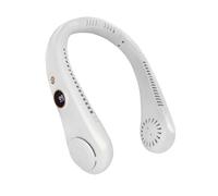 Jsdoin Portable Neck Fan, Neck Fans USB Rechargeable, 5 Speed Hanging Bladeless Fan,360 Degrees Airflow Neck Fans for Men Women Rechargeable (White)