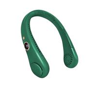 Jsdoin Portable Neck Fan, Neck Fans USB Rechargeable, 5 Speed Hanging Bladeless Fan,360 Degrees Airflow Neck Fans for Men Women Rechargeable (Green)