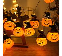Jsdoin Pumpkin Lights Halloween String Lights Battery Powered Halloween Decoration Pumpkin Lights 16.5ft 20 LED for Halloween Party Indoor Outdoor Home Festival Decoration