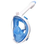 Jsdoin Snorkel Mask Full Face,180°view Design - Anti-fog, Anti-leak Technology - Sports Camera Compatible - for a Safe Adults and Kids Snorkeling Experience(Blue-S/M)