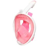 Jsdoin Snorkel Mask Full Face,180°view Design - Anti-fog, Anti-leak Technology - Sports Camera Compatible - for a Safe Adults and Kids Snorkeling Experience(Pink-S/M)