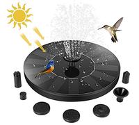 Jsdoin Solar Fountain Pump,Solar Powered Water Features with 7 Nozzles for The Garden, Floating Pond Pump for Bird Bath,Pool, Patio,Pond and Fish Tank