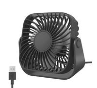 Jsdoin USB Fan USB Desk Small Desktop Cooling Mini Personal, 3 Speeds Desk Desktop Cooling Fan 360° Rotation Adjustment, Strong Wind Small Powerful for Office,Home,Outdoor (Black)