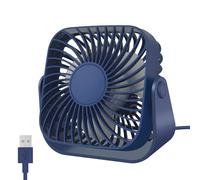 Jsdoin USB Fan USB Desk Small Desktop Cooling Mini Personal, 3 Speeds Desk Desktop Cooling Fan 360° Rotation Adjustment, Strong Wind Small Powerful for Office,Home,Outdoor