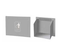 JSDQQG Cupboard Bins for Kitchen Bin Lid, Embedded Push Cover, Stainless Steel Built-In Countertop Trash Can Waste Lid, Balance Flap Cover Restroom,Silver C