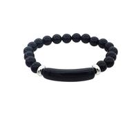 JSEA 8mm Crystal Stone Beads Stretch Bracelet Womens Handmade Lucky Stone Bracelets Pink Green Blue Red Black, L, Stone, crystal