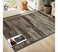 JSEI Dirt Trapper Door Mat 80 * 120 cm, Non-Slip Doormats Washable Entryway Rug, Welcome Floor Mat Absorbent Low Profile Dog Door Mats for Front Back Door, Muddy Wet Shoes & Paws, Brown