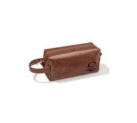 JSENGIFT Personalized Name Toiletry Bag Gifts for Men, Anniversary Chrismas Valentines Fathers Day Birthday Gifts for Husband Dad Grandpa Brother Son Mens Leather Waterproof Toiletry Bag, Brown, Cody