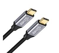 JSER 10Gbps USB-C USB 3.1 Type C Gen2 Male to Male Data Video 100W Cable with E-Marker for Tablet & Phone & Laptop (0.5M)