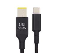 JSER 135W Type-C USB-C Cable to DC Rectangle 11.0 * 4.5mm Power PD Charge Cable for Thinkpad X1 Legion Y7000P Laptop DC20V 6.25A