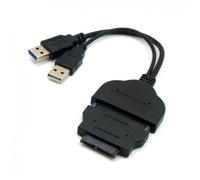 JSER 1set USB 3.0 to SATA 22Pin & SATA to 16Pin Micro SATA Adapter for 1.8" 2.5" Hard Disk Driver with Extral USB Power Cable JSER