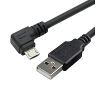 JSER Left Angled 90 Degree Micro USB Male to USB 2.0 Data Charge Cable for Cell Phone & Tablet 5m 16ft
