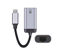 JSER USB-C Type-C Host to RJ45 Female Gigabit 1Gbps Ethernet Networking Short Cable Adapter 1000Mbps for Laptop Router