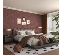 JSEVEM 31"×354" Extra Thick Wide Luxury Red Gold Rusty Concrete Wallpaper Peel and Stick Metallic Industrial Concrete Contact Paper Glossy Textured Adhesive Tile Stickers for Bedroom Living Room Walls