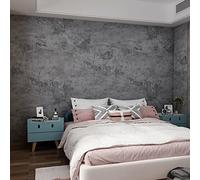 JSEVEM 60CM×5M Grey Blue Black Concrete Wallpaper Peel and Stick 3D Wide Cement Contact Paper Industrial Self Adhesive Vinyl Wrap Matte Kitchen Worktop Covering Walls Sticky Back Plastic Wall Sticker