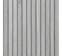 JSEVEM 80CM×4M Air Guide Design Extra Wide Thick 3D White Grey Wood Stripe Wallpaper Peel and Stick Faux Gray Wood Textured Contact Paper Vinyl Adhesive Furniture Sticker for Bedroom Bathroom Walls