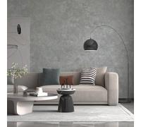 JSEVEM 80CM×4M Extra Wide Thick Dark Brown Grey Concrete Wallpaper Peel and Stick Glossy Textured Tan Gray Concrete Cement Contact Paper Vinyl Wrap Furniture Sticker for Bathroom Bedroom Office Walls