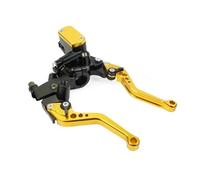 JSFRBMA Brake Clutch Lever Master Cylinder Brake Lever Set Drum Brake Cable Clutch Line Universal Red Green Blue for Suzuki 22mm Handle Levers(E)